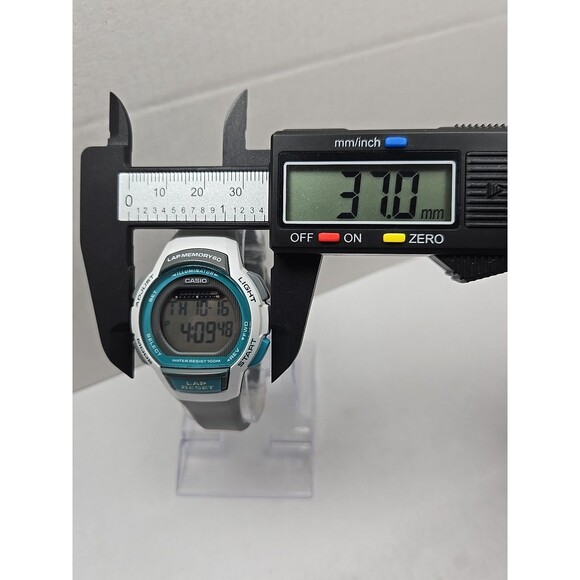 Casio LWS 1000H Womens Quartz Watch Illuminator Lap Memory 100M Gray New Battery - Picture 5 of 11